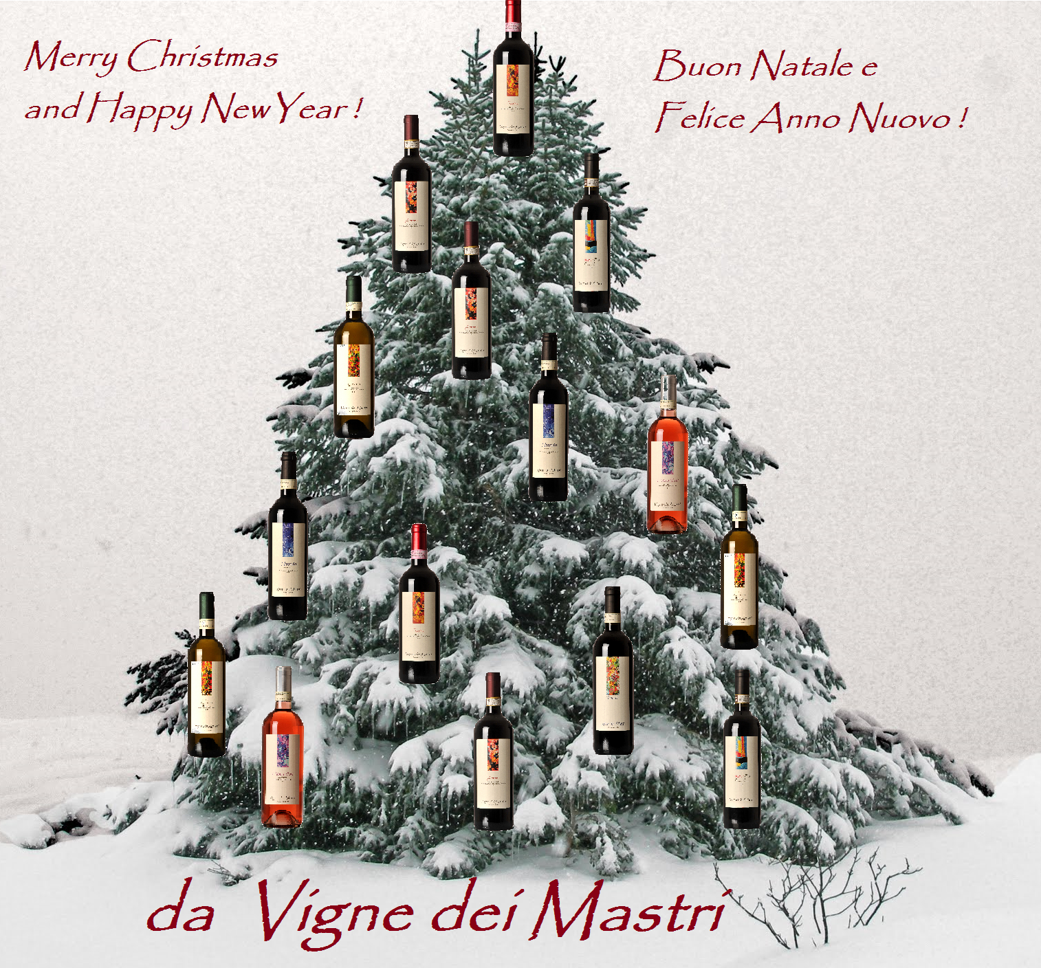 Buon Natale Happy New Year.Merry Christmas And Happy New Year Buon Natale E Felice 2015 Vigne Dei Mastri